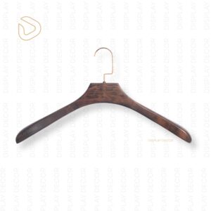 Display Decor Dark Royal Wood Hanger – Premium Solid Wooden Hanger with Smooth Walnut Finish, Heavy-Duty Hook for Coat, Suit Display