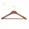 Display Decor Royal Wood Hanger - Premium Solid Wooden Hanger with Smooth Walnut Finish, Heavy-Duty Hook for Coat, Suit Display