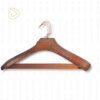 Display Decor Royal Wood Hanger - Premium Solid Wooden Hanger with Smooth Walnut Finish, Heavy-Duty Hook for Coat, Suit Display
