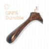 Display Decor Dark Royal Wood Hanger – Premium Solid Wooden Hanger with Smooth Walnut Finish, Heavy-Duty Hook for Coat, Suit Display